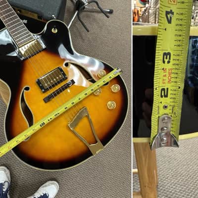 Tanglewood (No Label) Hollow-Body Archtop Electric Guitar Sunburst image 23