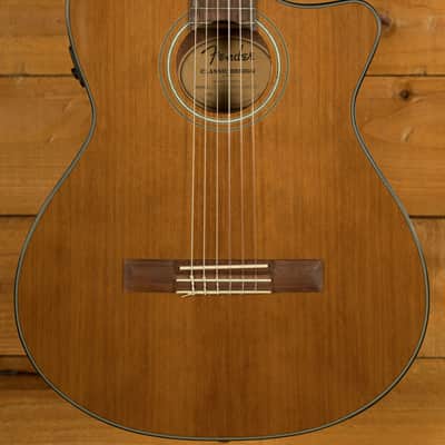 Fender CN-140SCE Nylon Thinline w/Hard Case - Natural image 1