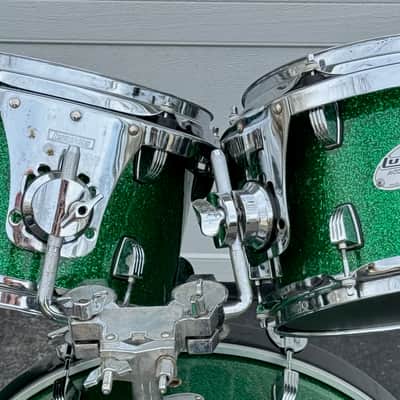 Ludwig Accent CS Green Sparkle 4 Piece Shell Pack Drum Set image 4