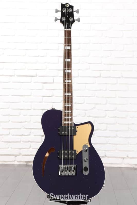 Reverend Linh Le Signature Lil Linhbacker Bass Guitar - Purple Sparkle (LinhbackerPSd1) image 1