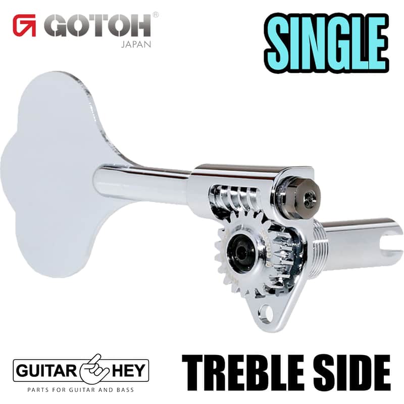 NEW (1) Gotoh GBU510C-9 Replacment Bass Machine Head TREBLE SIDE, SINGLE - CHROME image 1