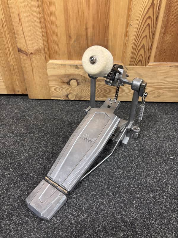 Vintage Pearl Bass Drum Pedal Single Chain Drive Solid Footboard 1980s 1990s image 1