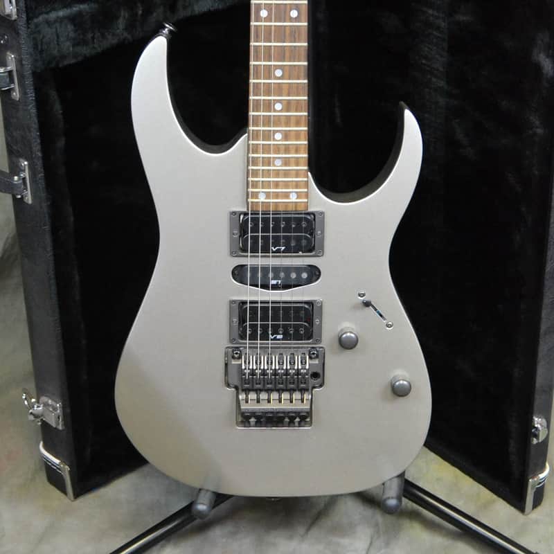 Used Ibanez RG1570 Solidbody w/Floyd Rose Grey Nickle w/ Ibanez Case image 1