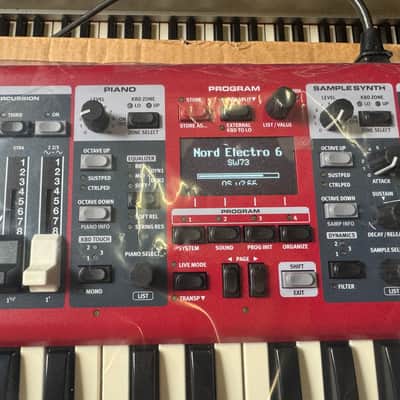 Nord Electro 6D SW73 Semi-Weighted 73-Key Digital Piano Keyboard Organ //ARMENS//Red image 6