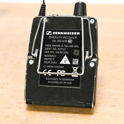 Sennheiser EK 300 IEM G3 Wireless Bodypack Receiver G Range: 566-608 MHz CG0132Z image 4