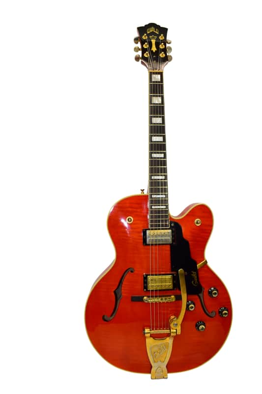 Guild X-170T "Manhattan" Hollow-Body Electric Guitar, Tennessee Orange image 1