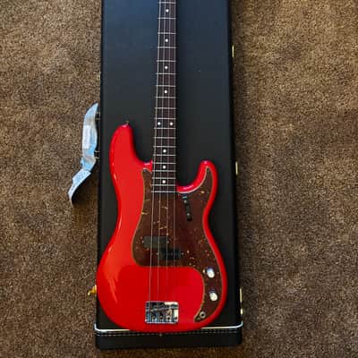 Fender Custom Shop '66 Precision Bass Journeyman Relic 4-String Bass Guitar, Rosewood Fingerboard, Hot Rod Red journeyman image 11