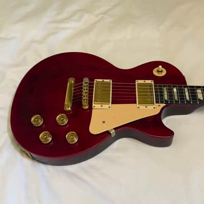 2006 Gibson Les Paul Studio with Gold Hardware - Wine Red Gloss - Free Pro Setup image 2