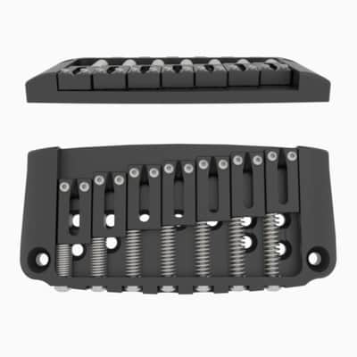 Hipshot Ibanez Gibraltar Replacement Hi-Mass Bridge 7-String, BLACK 4IBG07B image 4