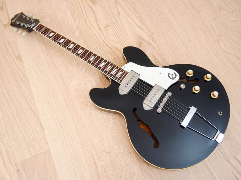 1992 Epiphone Casino Vintage Reissue Electric Guitar Ebony P-90