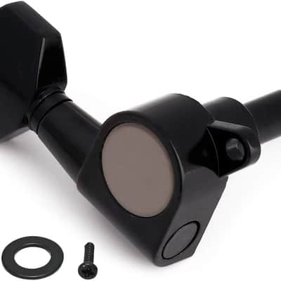 Sealed String Tuning Pegs Tuning Machines Grover Machine Heads Tuners Tuning Keys 6 In Line for Right Handed Acoustic Guitar or Electric Guitar Black. image 5