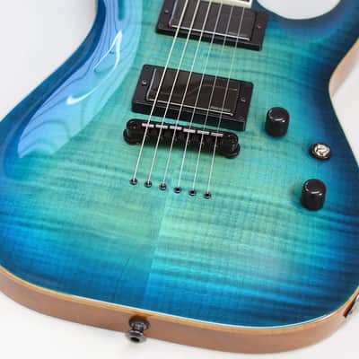 ESP USA Horizon-II FM FSM Aqua Marine Sunburst image 11