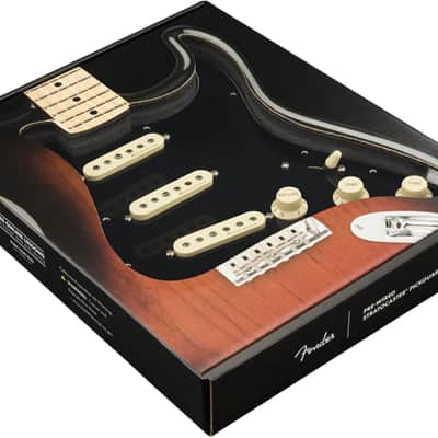 Mint Fender Pre-Wired Strat Pickguard, Vintage Noiseless SSS, Black 11 Hole PG - MIM image 2