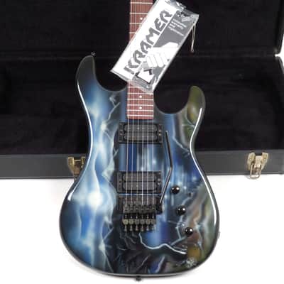 1985 Kramer Pacer Imperial - Graphic Night Scene - Banana Headstock! - Original Case & Hang Tag - Guitar Art image 1