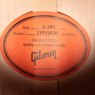 Gibson J-185 Original Acoustic/Electric Guitar - Vintage Sunburst with Hardshell Case image 19