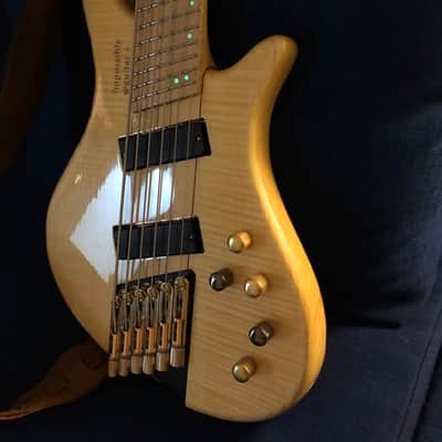 Impossible@bass™ ‎בְּצַלְאֵל Impossible@Headless Fanfret (V5) 6 strings with Bartolini + GhostFire Bullet 3.0 padded  Super Thick GigBag - Safe Shipping image 1