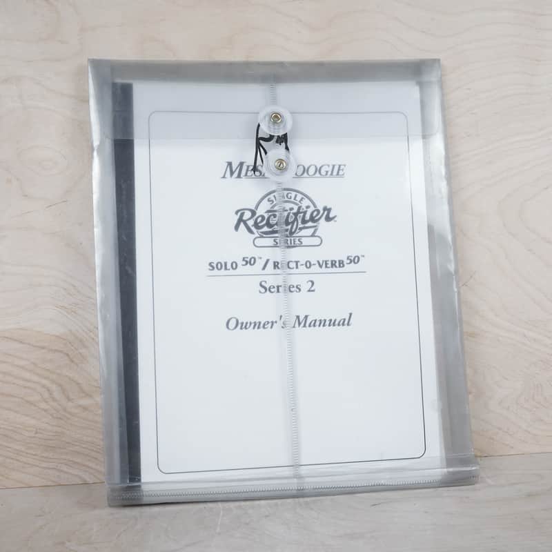 Mesa Single Rectifier Solo 50 / Rect-o-Verb 50 Series 2 Owners Manual image 1