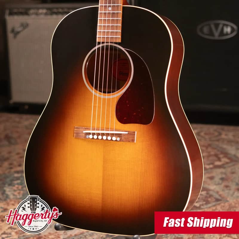 Gibson Custom Shop 1942 Banner J-45 Acoustic Guitar - Vintage Sunburst with Hardshell Case - Used image 1