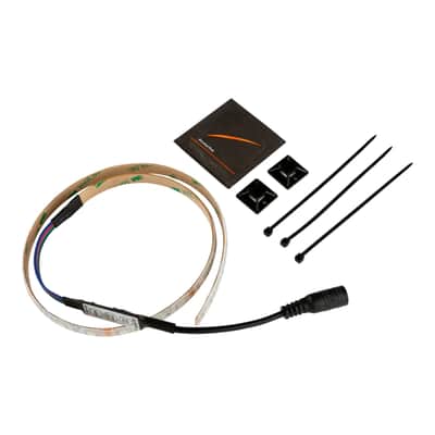 Pedalboard Hi-Viz Lighting Kit - RockBoard 50cm LED Strip + 6x Neon Orange Right Angle Patch Cables image 7