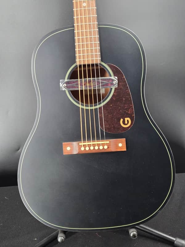 Gretsch Jim Dandy Deltoluxe Dreadnought, Walnut Fingerboard, Tortoiseshell Pickguard, Black Top imagen 1