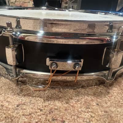 Pearl S1330B/C103 13x3" Steel Piccolo Snare Drum 2010s - Piano Black image 3