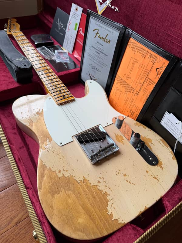 2024 Fender Custom Shop Esquire Telecaster 50s Limited Edition Super Heavy Relic - Aged White Blonde image 1