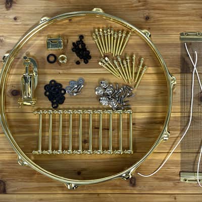 6.5"x14" Brass Snare Drum Hardware Kit - Brass image 2