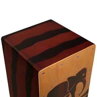 Sawtooth ST-HSC-T Harmony Series Hand Stained Elephant Design Travel Size Cajon image 3
