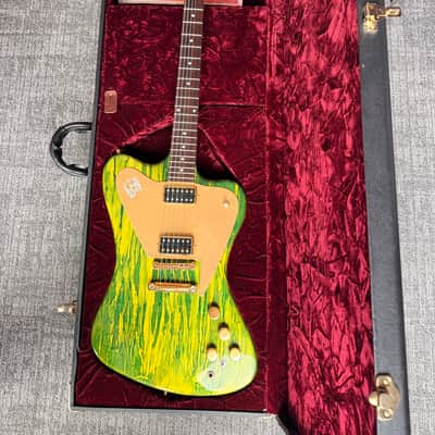 Gibson NR Firebird Custom - Green Marble Drip image 2