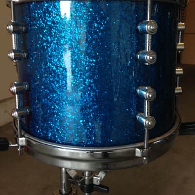 Gretsch New Classic Maple Drum Set 2011 Ocean Blue Sparkle 8, 10, 12, 14, 16, 18, 22 image 5