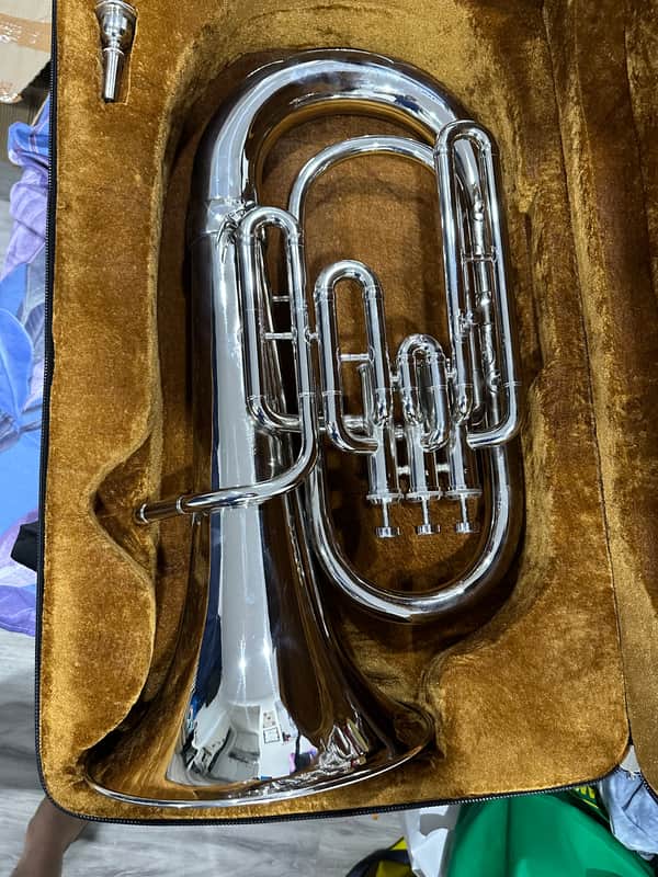 Brand new Euphonium 3 valve Silver Chrome Finish image 1