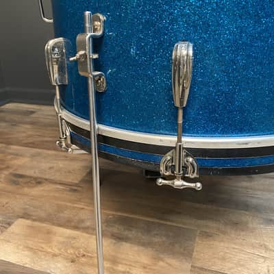 VINTAGE Slingerland Be-Bop Combo Turquoise Sparkle Cocktail Kit image 5
