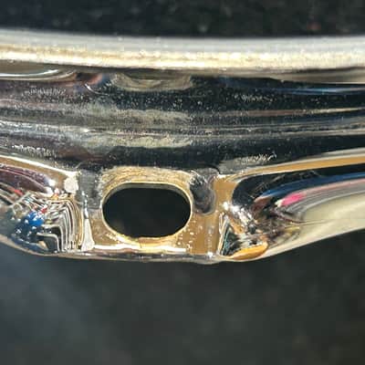 Ludwig 16" - 8 hole COB Chrome over Brass hoop (6165-1025) 60's - Chrome Over Brass image 3