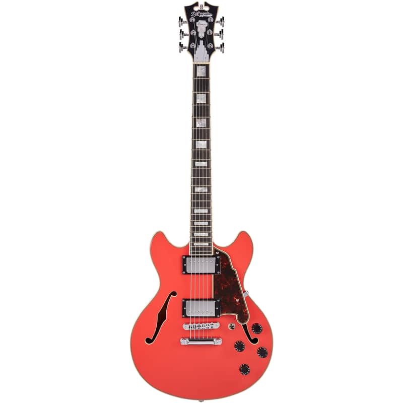 Mint D'Angelico PREMIER MINI DC DAPMINIDCFRCSCB Mini Double Cutaway w/ stop-bar tailpiece, Fiesta Red image 1