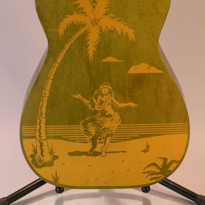Dobro bois manche carré model Hula Blues de 1987 image 5