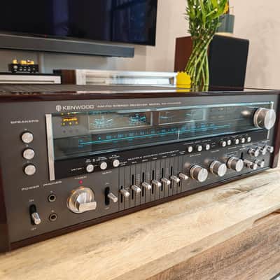 Kenwood KR-11000GX Receiver Pro Serviced 120 WPC Custom Rosewood Burl Case, LEDs image 2