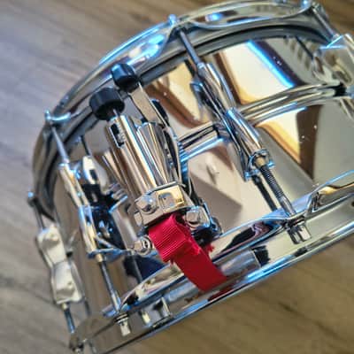 Yamaha SD3965 14x6.5 CHROME OVER ALUMINUM SNARE anni 2000 image 6