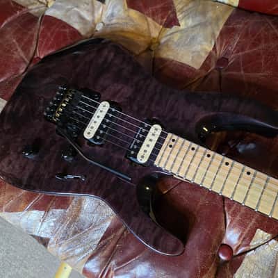 Jackson Pro Series DK2MQ Transparent Black DK2 Pro Quilted Maple Floyd Rose HH Super Strat MIM Mexico image 10