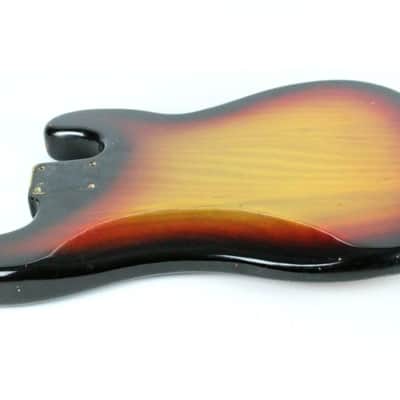 1977 Vintage Fender Precision Bass Lefty Sunburst Ash BODY Left-Handed 1970s USA PBass w/Original Bridge image 18
