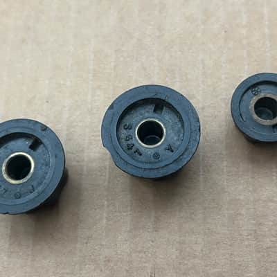 Vintage Fender Jazz Bass Knobs 1960s-1970s - Black image 3
