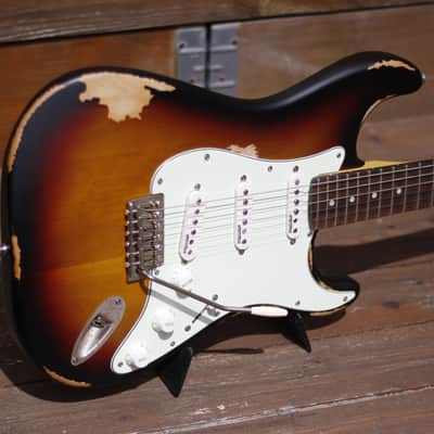 Vintage V6MRSSB Icon Series Distressed SSS - Distressed Sunburst image 4