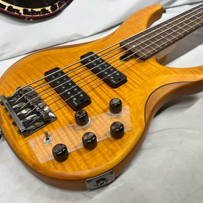 Yamaha TRBX605FM 5-String Electric Bass- Matte Amber image 17
