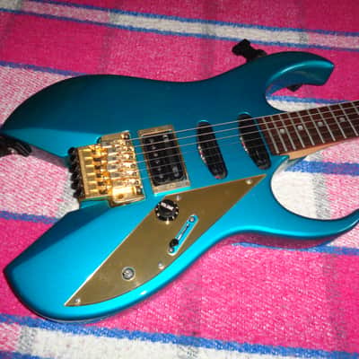 Ibanez Reb Beach Voyager Model RBM-1  Metallic Teal w/Gold  1991 image 1
