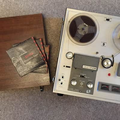 AKAI 1710W Reel-to-Reel Player 1/4" Open Reel Tube Amp Tape Recorder 4-Track Stereo 1960s Wood image 2