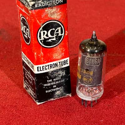 RCA Vintage Single 6AU6 Preamp/Amplifier Vacuum Tube 1960s - Clear Glass / Red Letter image 1