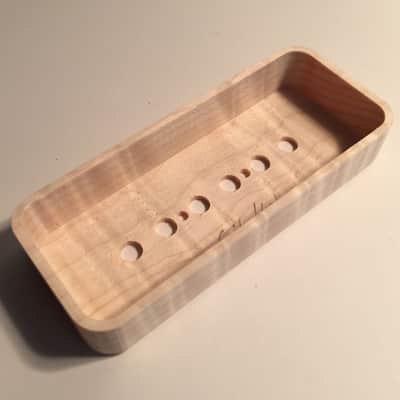 Guilford Flame Maple P-90 Pickup Covers for Gibson/Lollar pickups - Single Cover  Natural Wood image 3