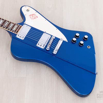 2001 Gibson Limited Edition Firebird V Reverse Body Sapphire Blue w/ Banjo Tuners, Case & Tags, Yamano image 11