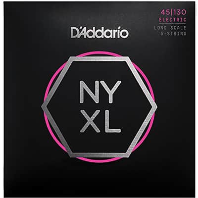 D'Addario NYXL45130 Nickel Wound Bass Guitar Strings 5-string Regular Light 45-130 Long Scale