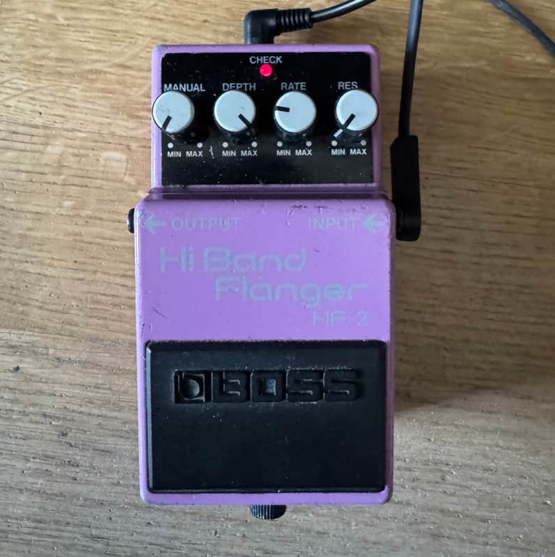 Boss HF-2 Hi Band Flanger (Green Label) 1989 - 1993 - Pink image 1