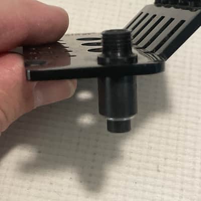 1990's Era Original Floyd Rose Made in Germany Black Left Hand Lefty Tremolo Bridge Base Plate w/ Arm Bushing image 12
